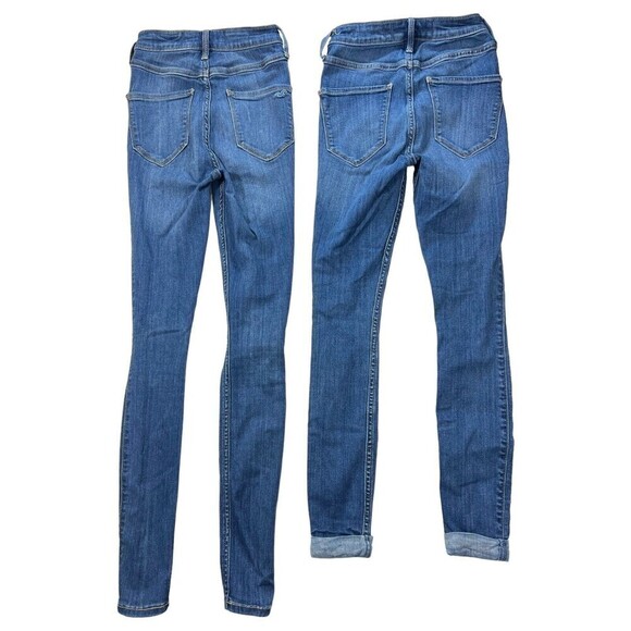 Hollister High Rise‎ Crop Jean Skinny Legging Size 00R W 23 Bundle of 2 pairs - Picture 2 of 10